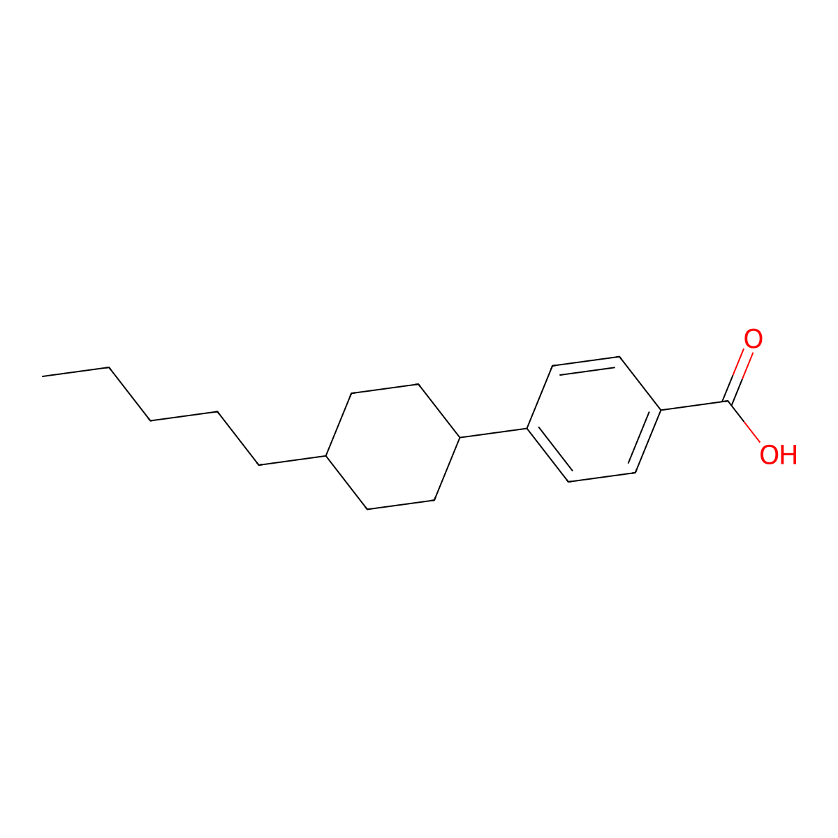 4-(trans-4-Amylcyclohexyl)benzoic Acid molecular structure, CAS 65355-30-8