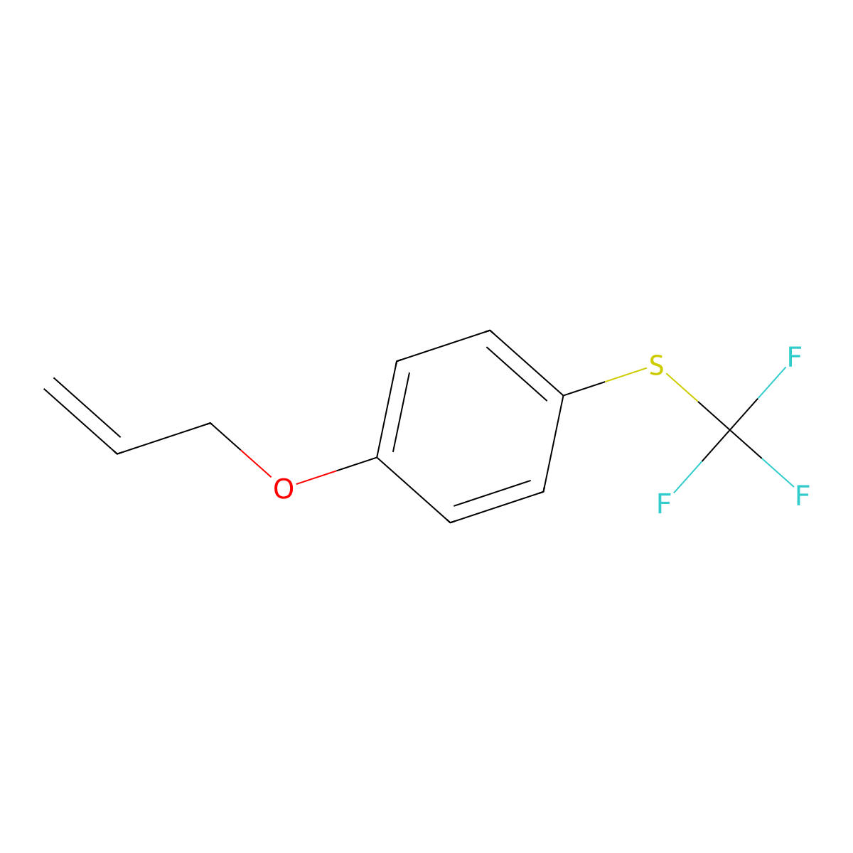 Benzene, 1-(2-propenyloxy)-4-[(trifluoromethyl)thio]- molecular structure, CAS 653578-27-9