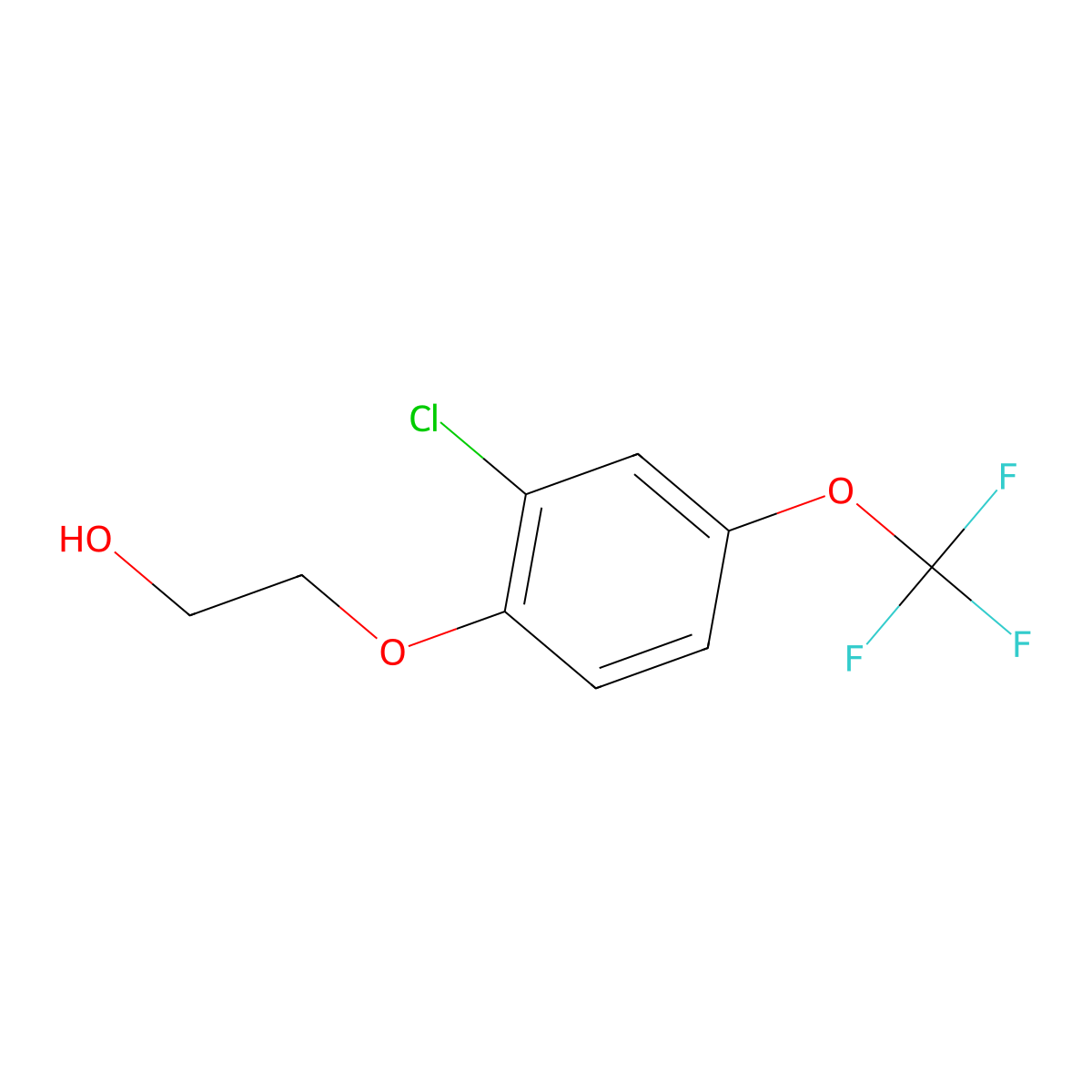 2-[2-chloro-4-(trifluoromethoxy)phenoxy]Ethanol molecular structure, CAS 653578-83-7