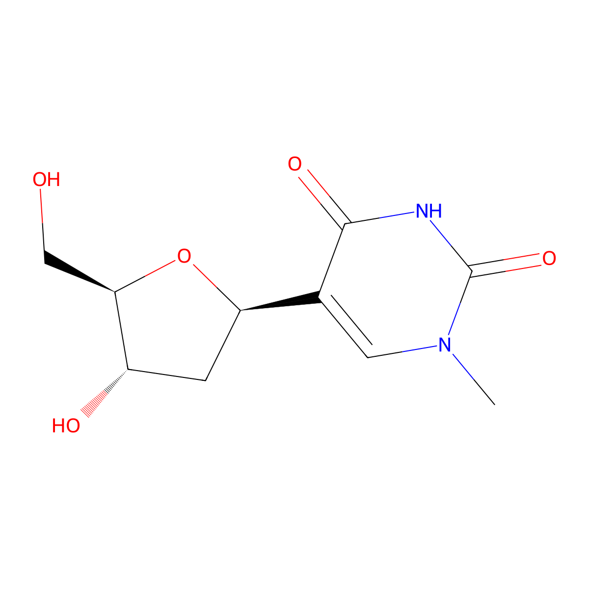 5-Methyl-2'-deoxypseudouridine molecular structure, CAS 65358-15-8