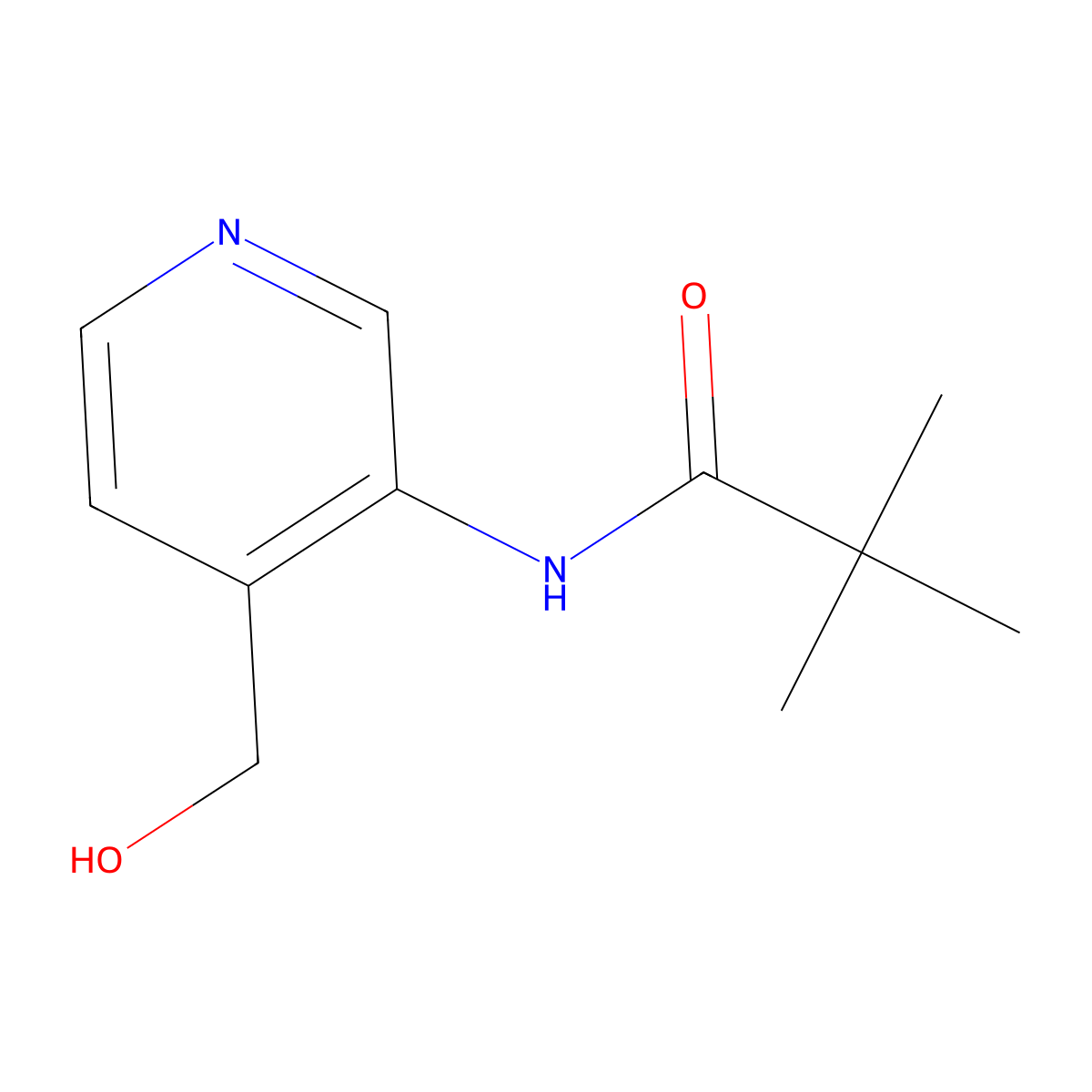 N-[4-(Hydroxymethyl)pyridin-3-yl]-2,2-dimethylpropanamide molecular structure, CAS 653584-64-6