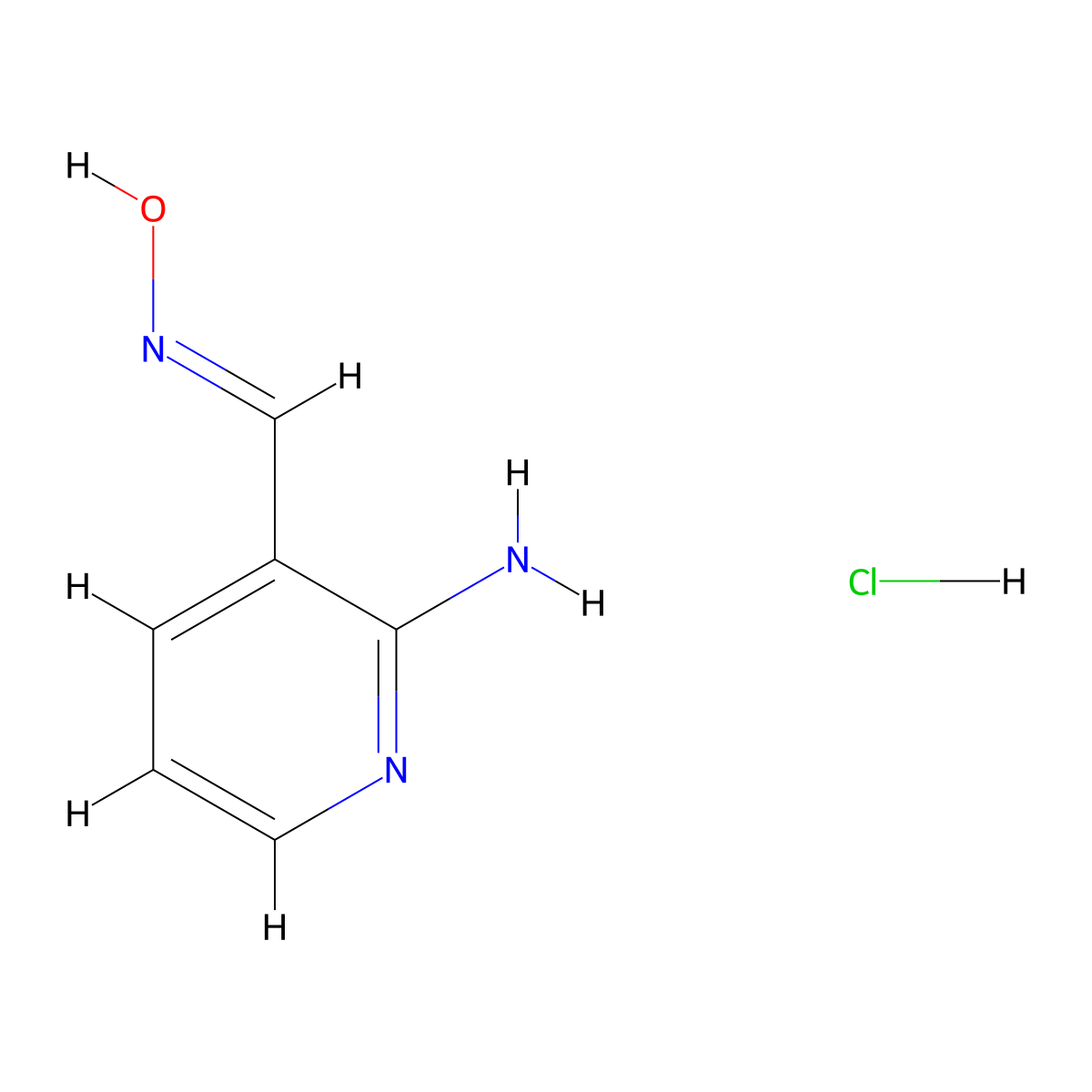 2-Amino-Pyridine-3-Carbaldehyde Oxime Hydrochloride molecular structure, CAS 653584-65-7