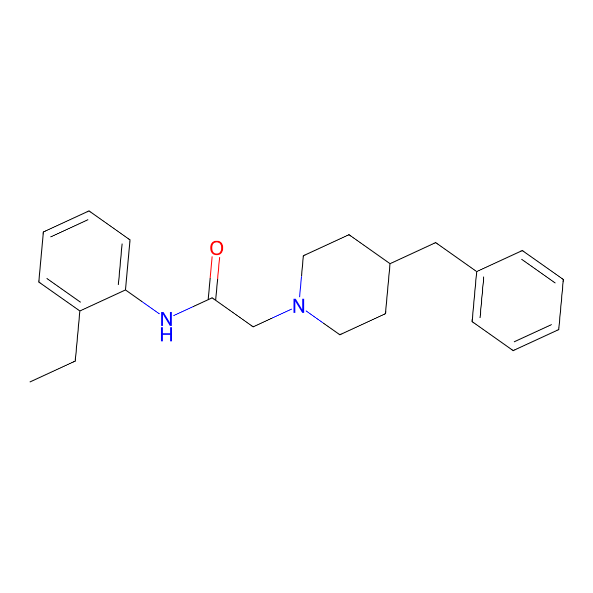 2-(4-benzylpiperidin-1-yl)-N-(2-ethylphenyl)acetamide molecular structure, CAS 653584-77-1