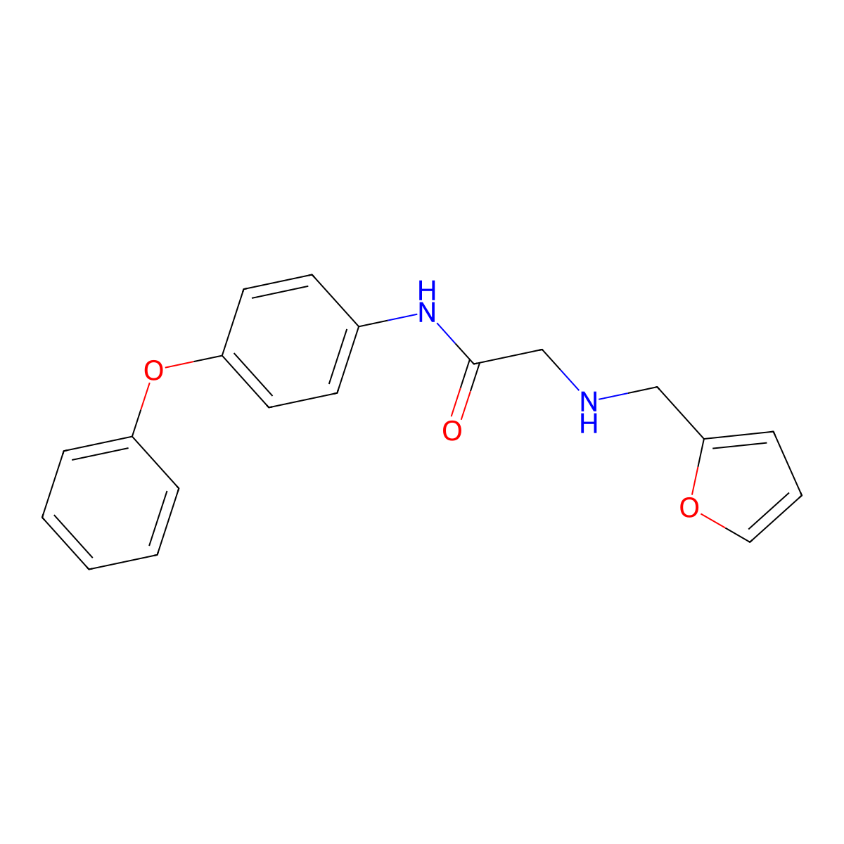 2-((Furan-2-ylmethyl)amino)-N-(4-phenoxyphenyl)acetamide molecular structure, CAS 653584-81-7