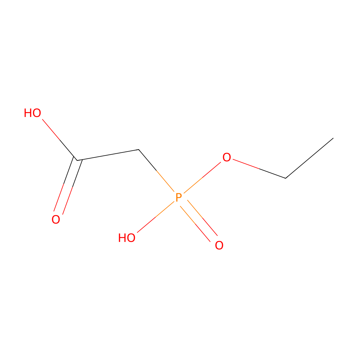 Acetic acid, (ethoxyhydroxyphosphinyl)- molecular structure, CAS 65359-99-1