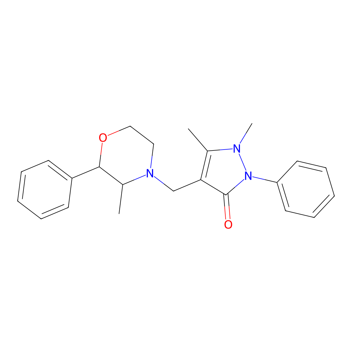 Morazone molecular structure, CAS 6536-18-1