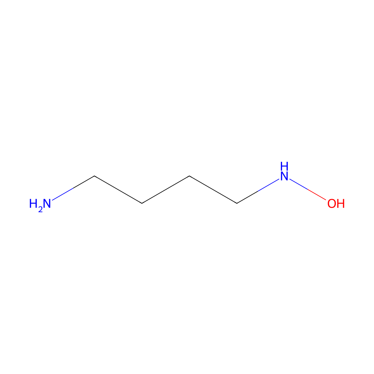 N-hydroxyputrescine molecular structure, CAS 6536-85-2