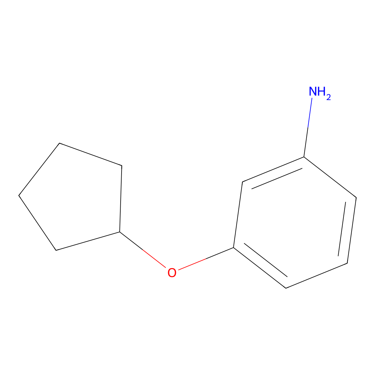 3-(Cyclopentyloxy)aniline molecular structure, CAS 653604-38-7