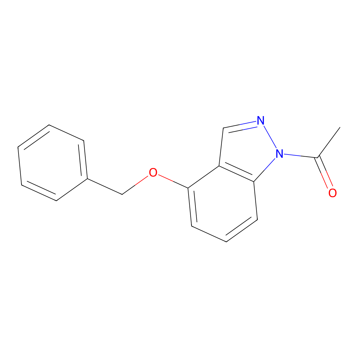 1-(4-(Benzyloxy)-1H-indazol-1-yl)ethanone molecular structure, CAS 65361-84-4