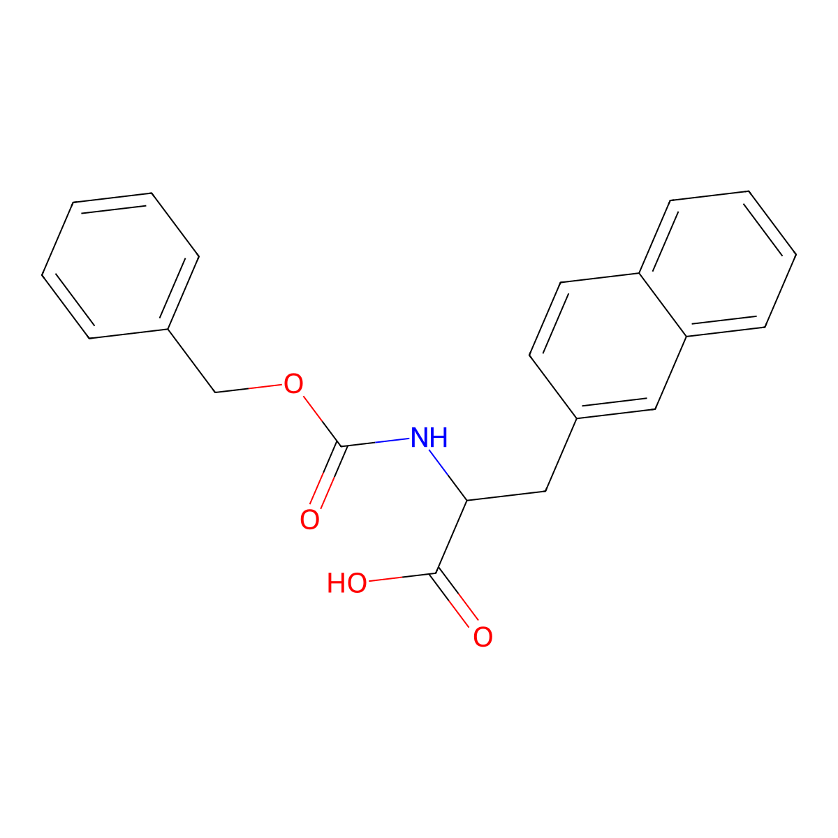 Z-L-2-Nal-OH molecular structure, CAS 65365-16-4
