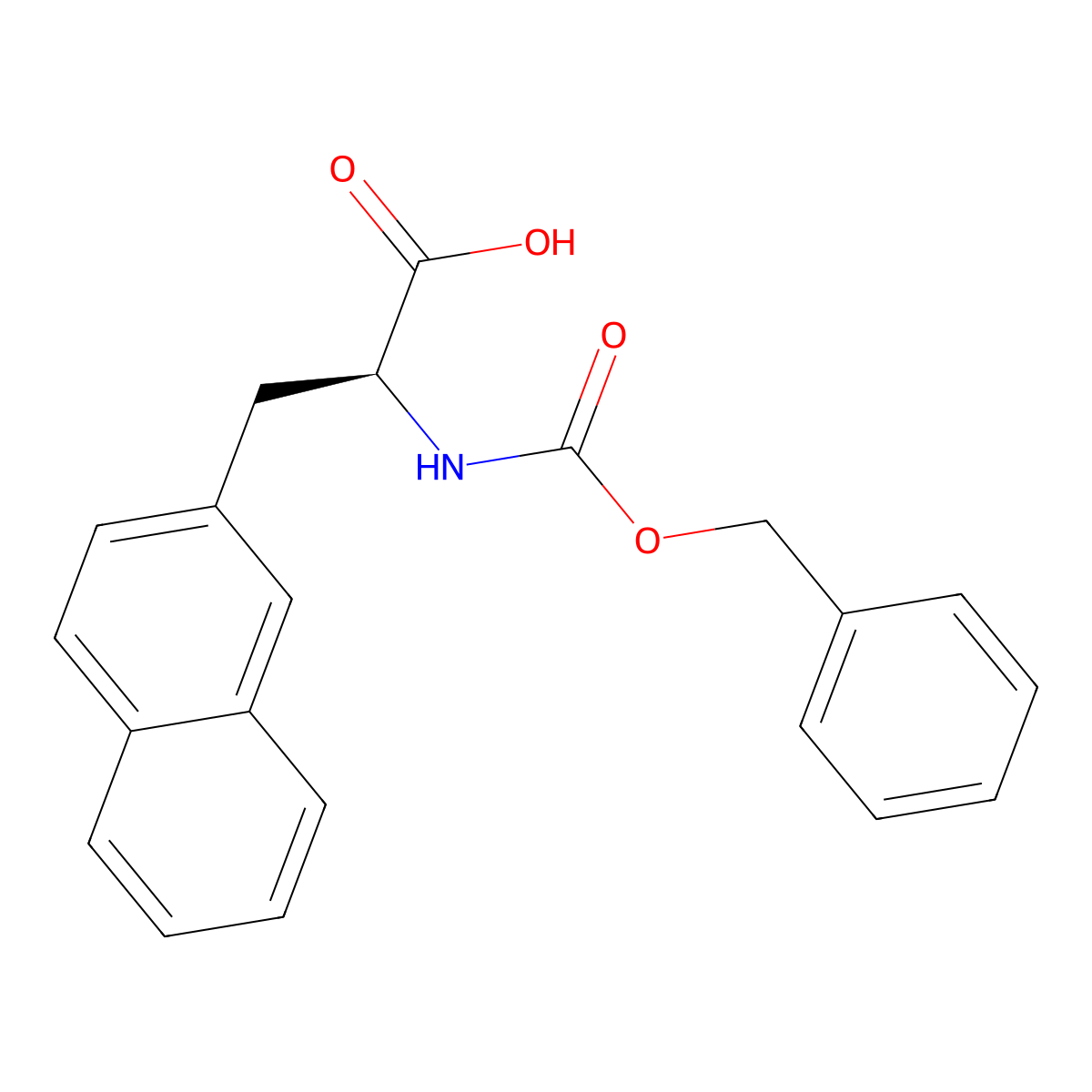 Z-L-2-Nal-OH molecular structure, CAS 65365-16-4