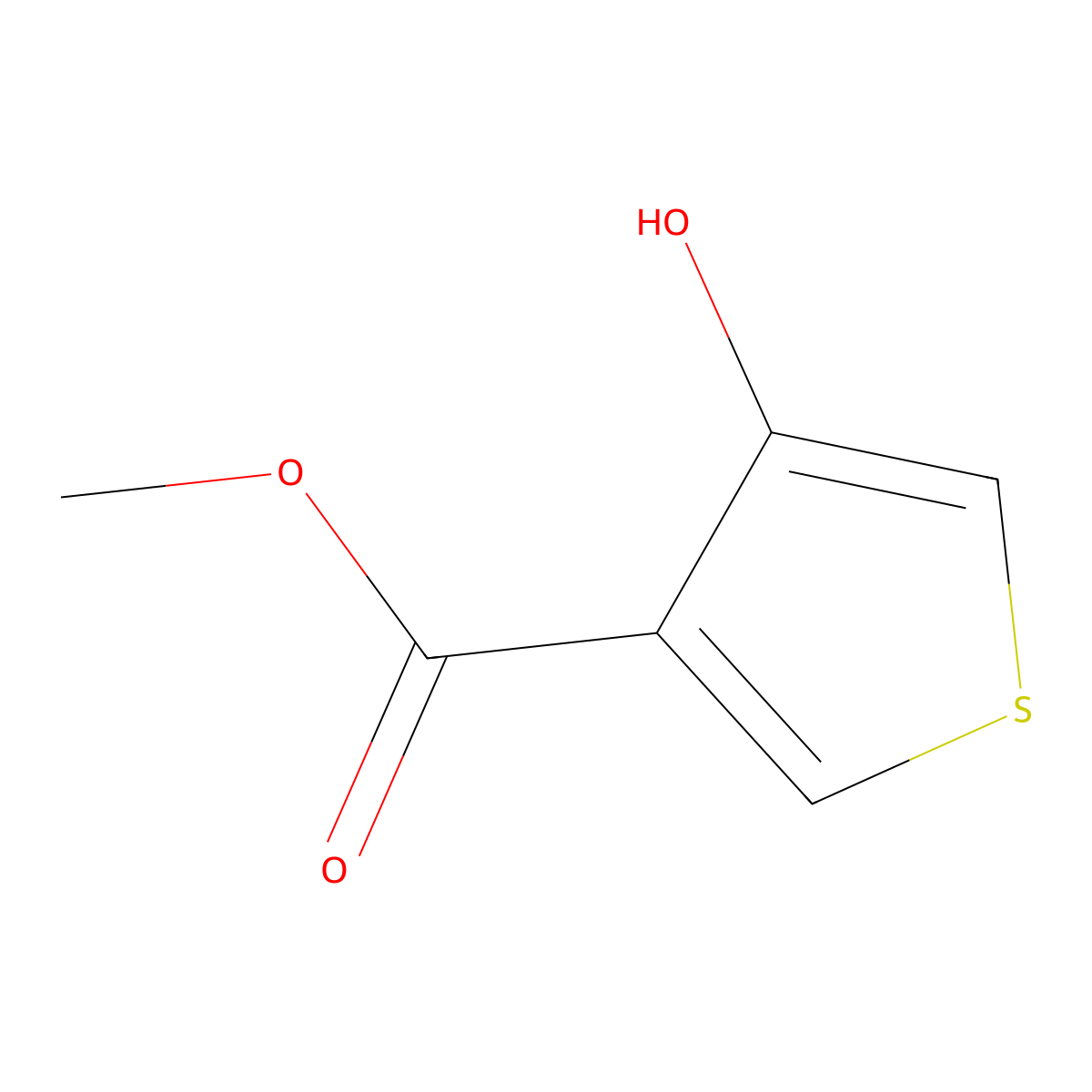 Methyl 4-hydroxythiophene-3-carboxylate molecular structure, CAS 65369-21-3