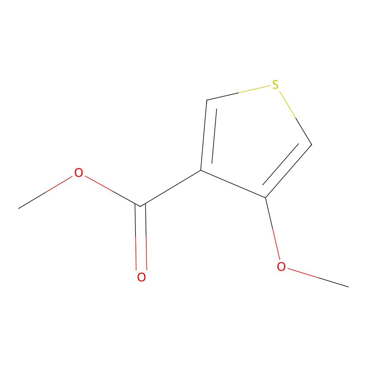 Methyl 4-methoxythiophene-3-carboxylate molecular structure, CAS 65369-22-4