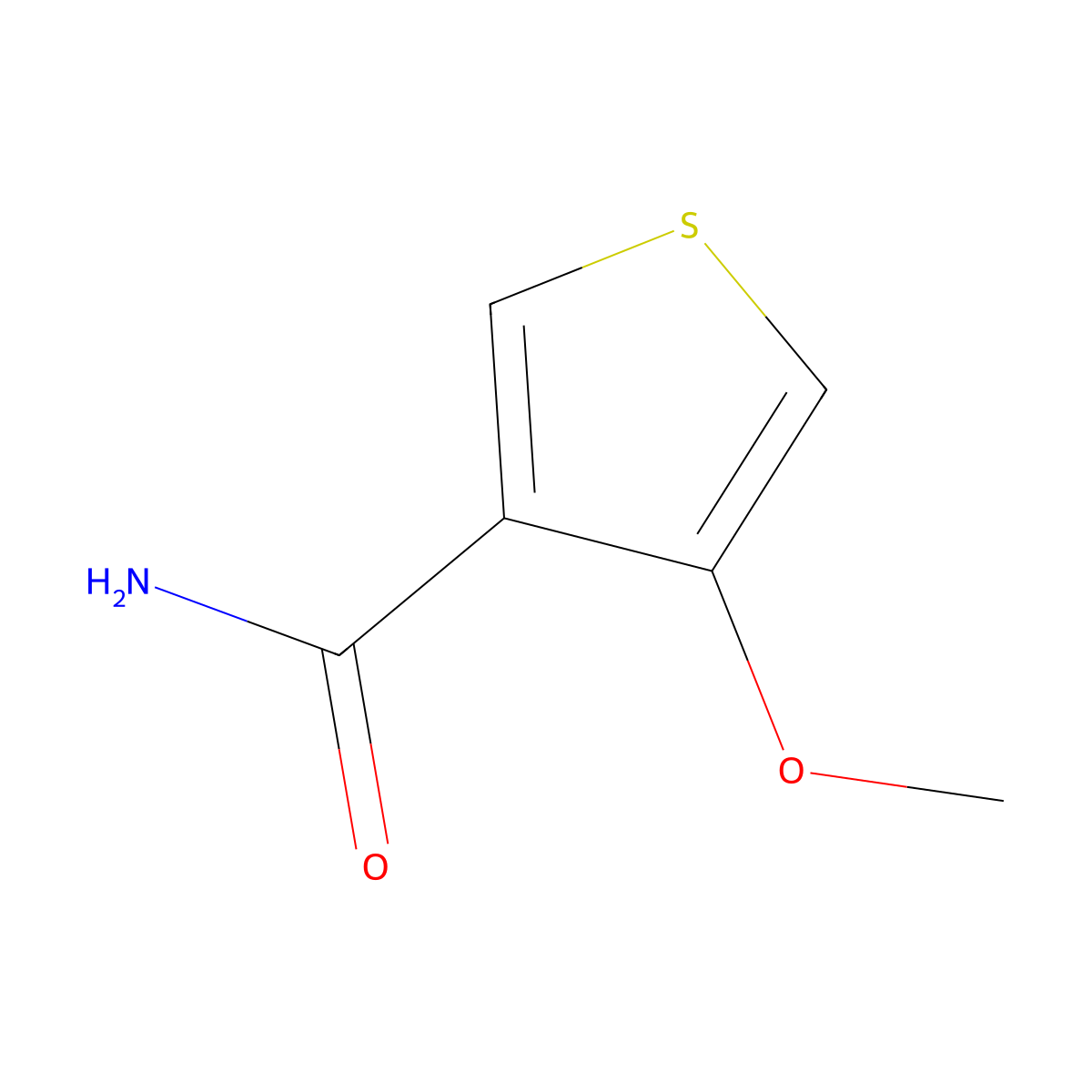 4-Methoxythiophene-3-carboxamide molecular structure, CAS 65369-29-1
