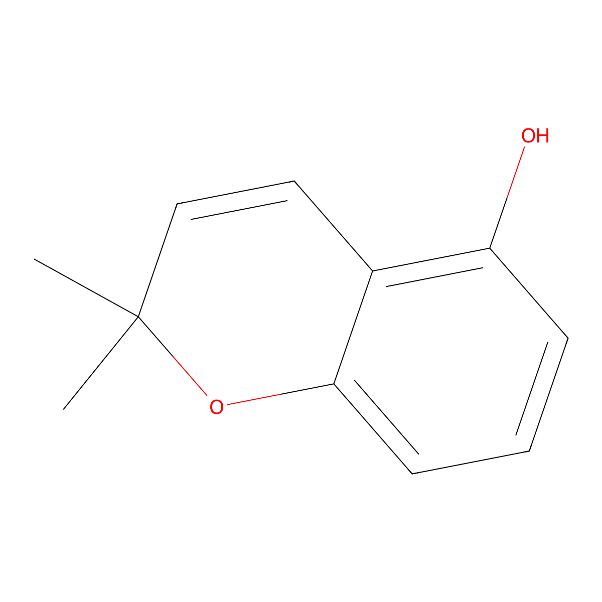 2,2-dimethyl-2H-chromen-5-ol molecular structure, CAS 6537-43-5