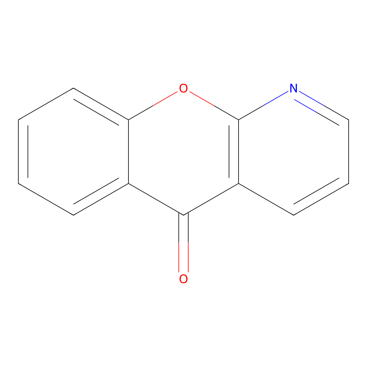 5H-chromeno(2,3-b)pyridin-5-one molecular structure, CAS 6537-46-8