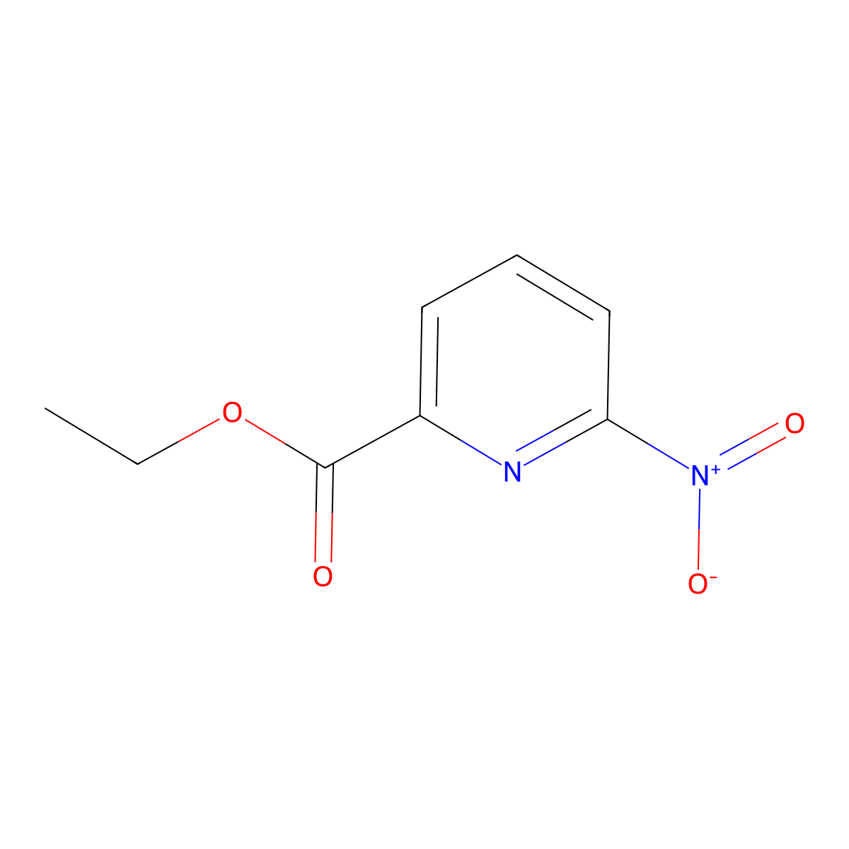 Ethyl 6-nitropicolinate molecular structure, CAS 65370-43-6