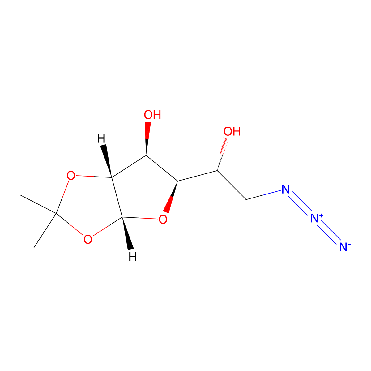 6-Azido-6-deoxy-1,2-O-isopropylidene-a-D-glucofuranose molecular structure, CAS 65371-16-6
