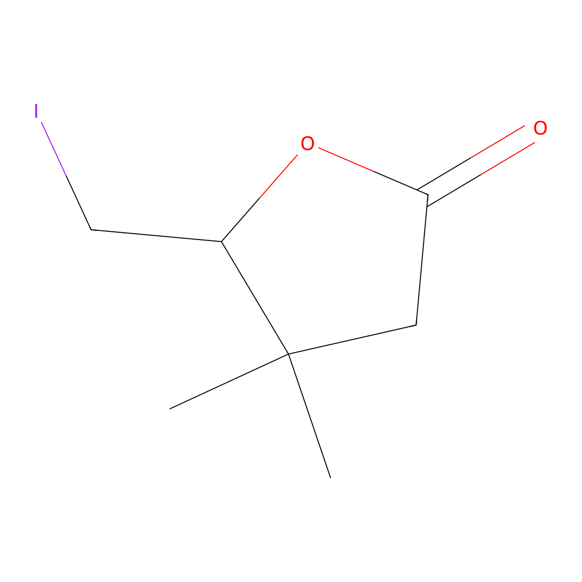 5-(Iodomethyl)-4,4-dimethyloxolan-2-one molecular structure, CAS 65371-41-7