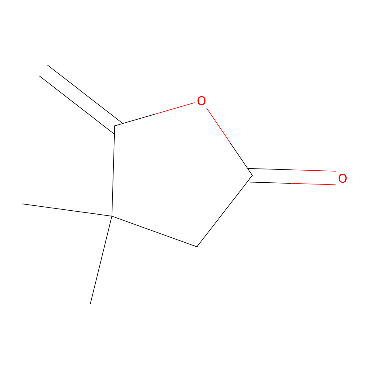 4,4-Dimethyl-5-methylideneoxolan-2-one molecular structure, CAS 65371-43-9