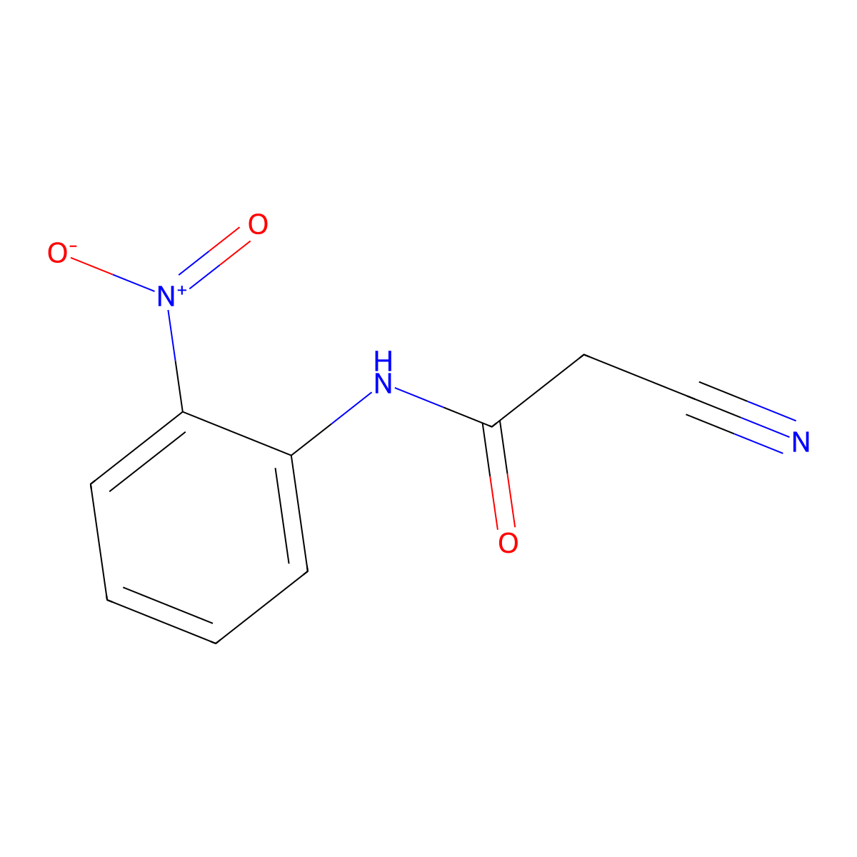 2-cyano-N-(2-nitrophenyl)acetamide molecular structure, CAS 65372-22-7