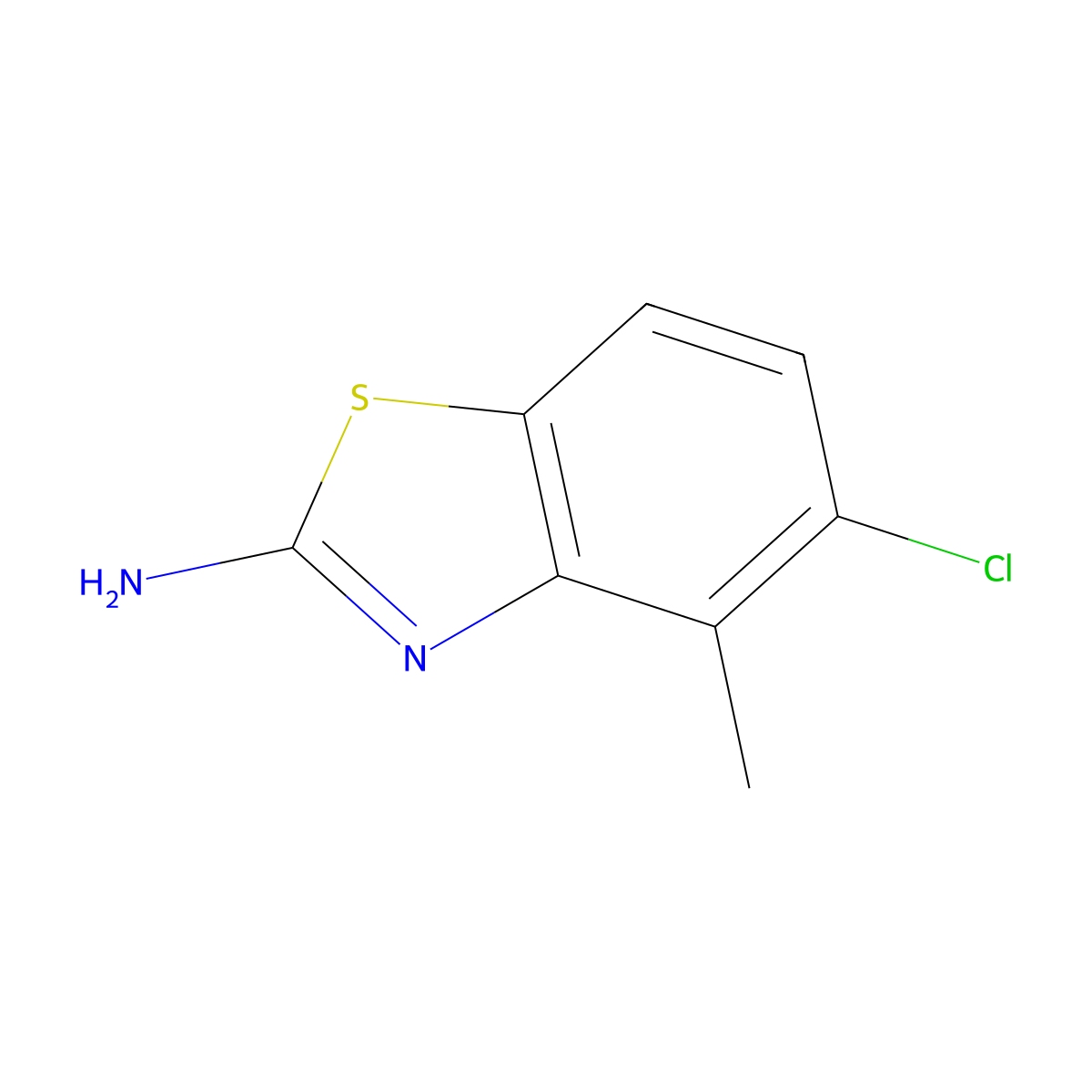 5-Chloro-4-methyl-1,3-benzothiazol-2-amine molecular structure, CAS 65373-18-4