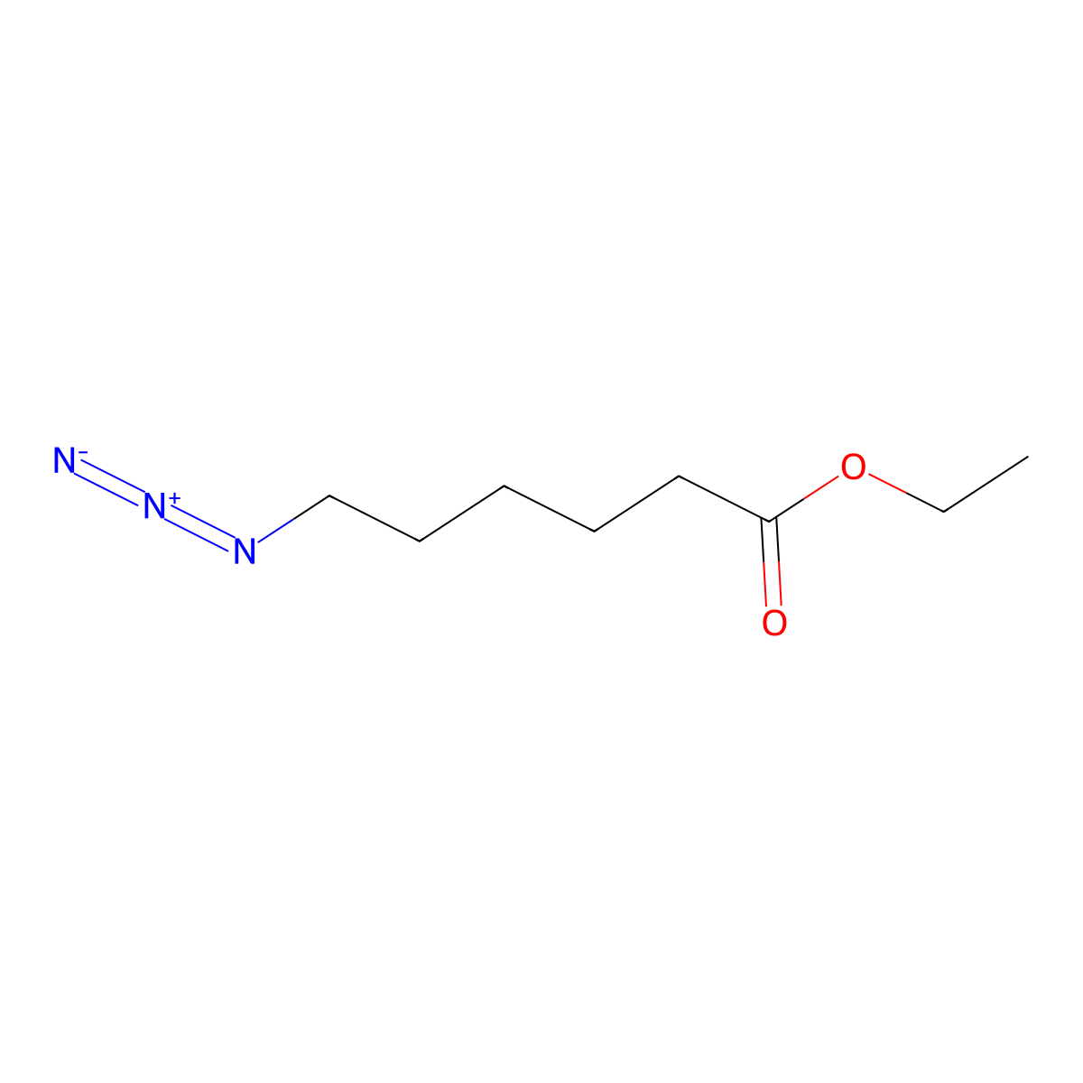 Ethyl 6-azidohexanoate molecular structure, CAS 65374-10-9