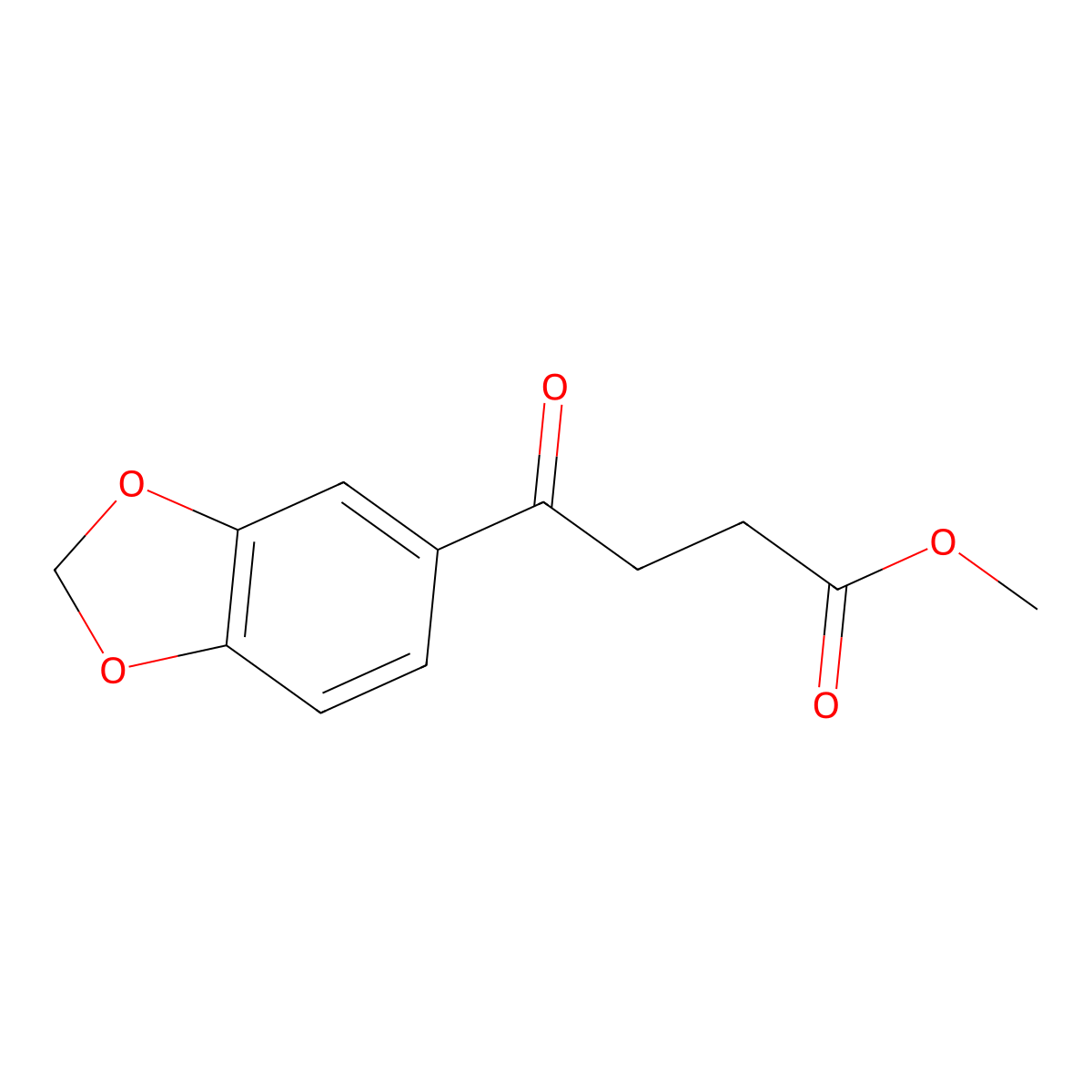 Methyl 4-(benzo[d][1,3]dioxol-5-yl)-4-oxobutanoate molecular structure, CAS 65374-90-5