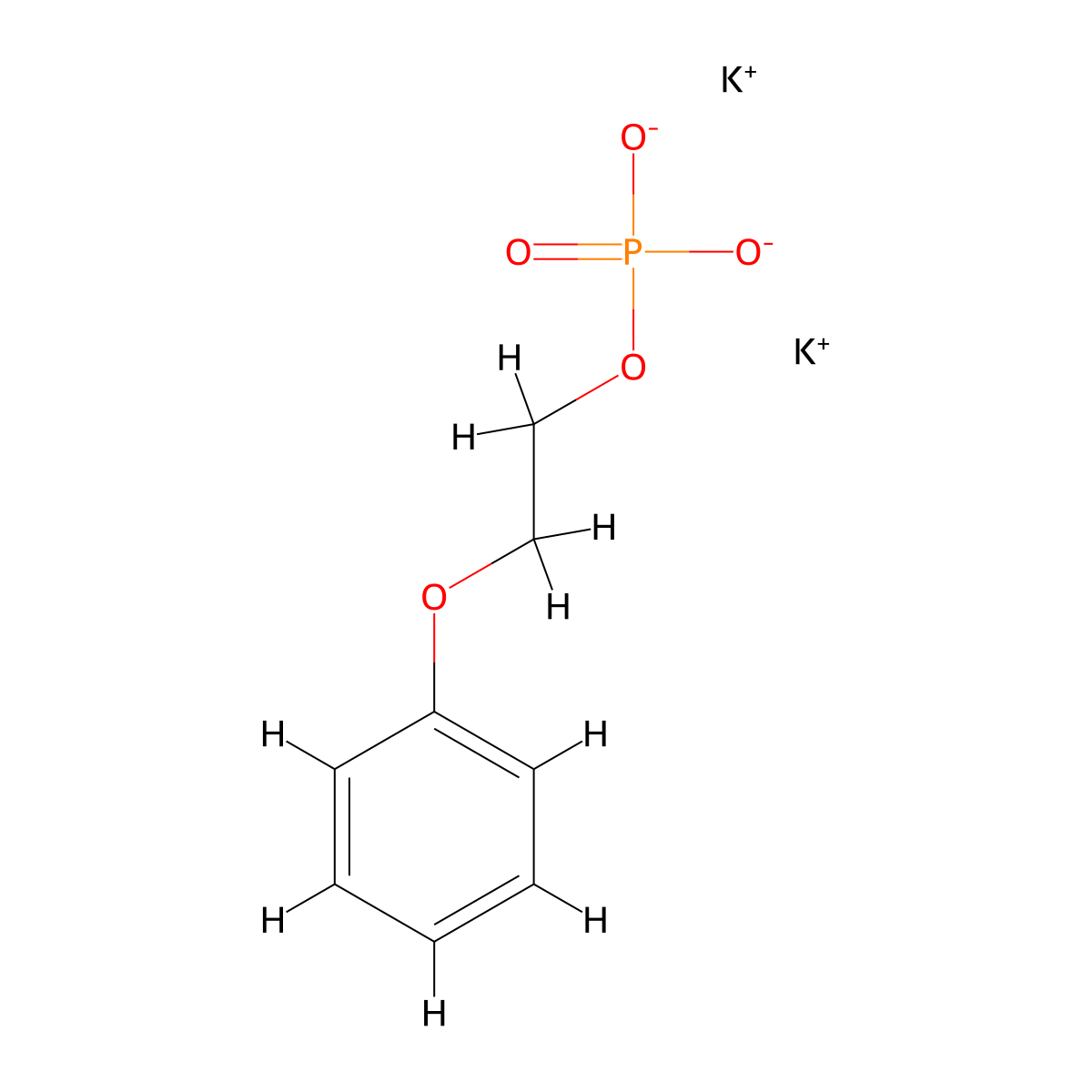 Dipotassium 2-phenoxyethyl phosphate molecular structure, CAS 65379-23-9