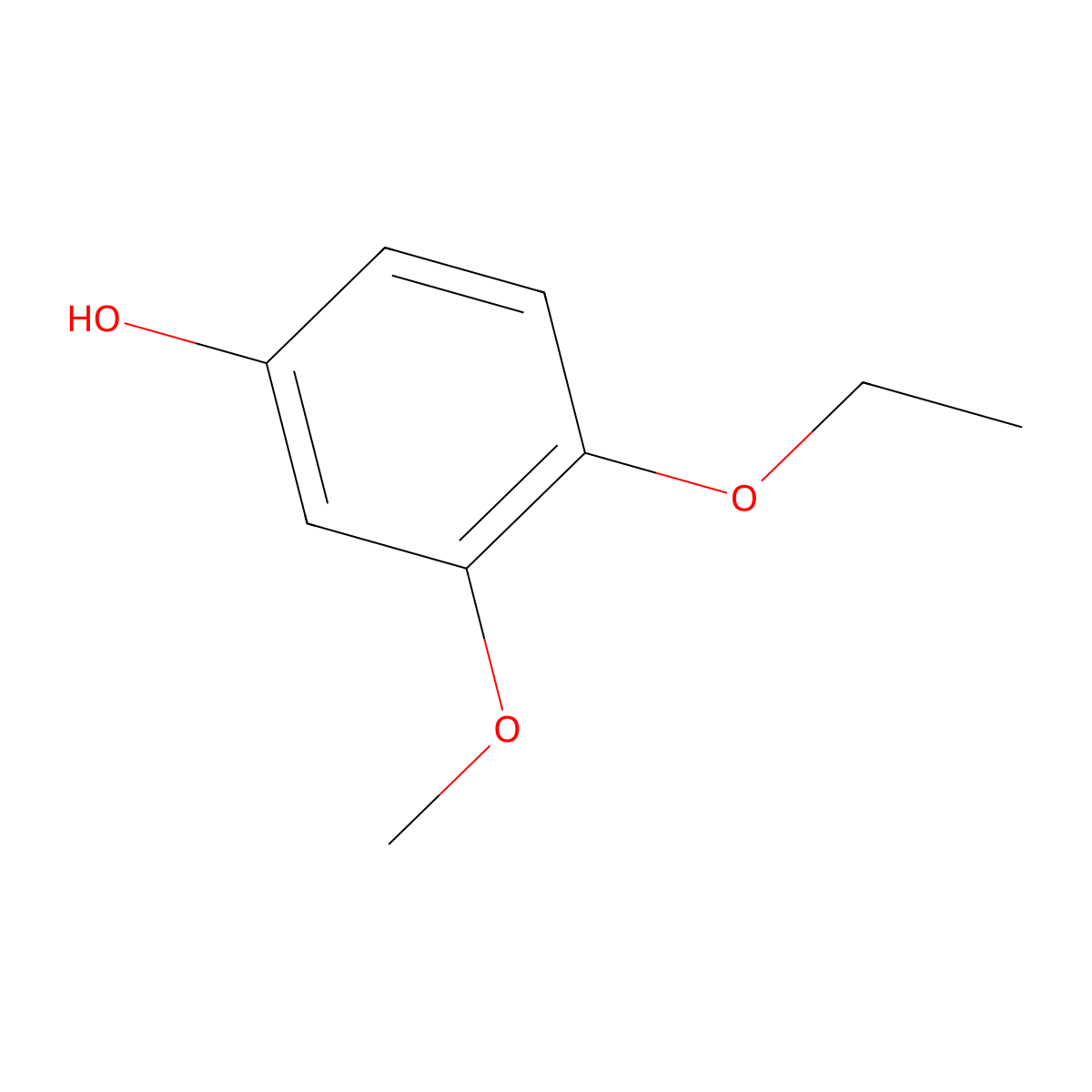 4-Ethoxy-3-methoxyphenol molecular structure, CAS 65383-58-6