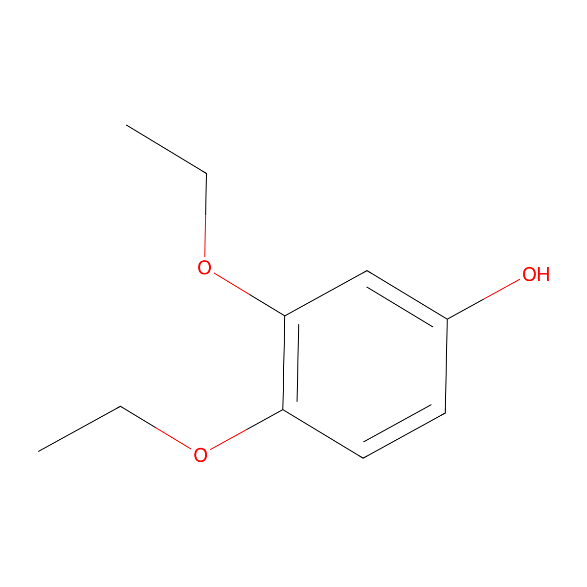 3,4-Diethoxyphenol molecular structure, CAS 65383-59-7