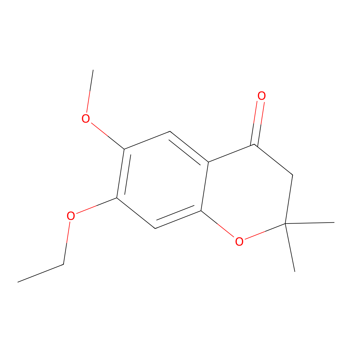 2,2-Dimethyl-7-ethoxy-6-methoxy-4-chromanone molecular structure, CAS 65383-62-2