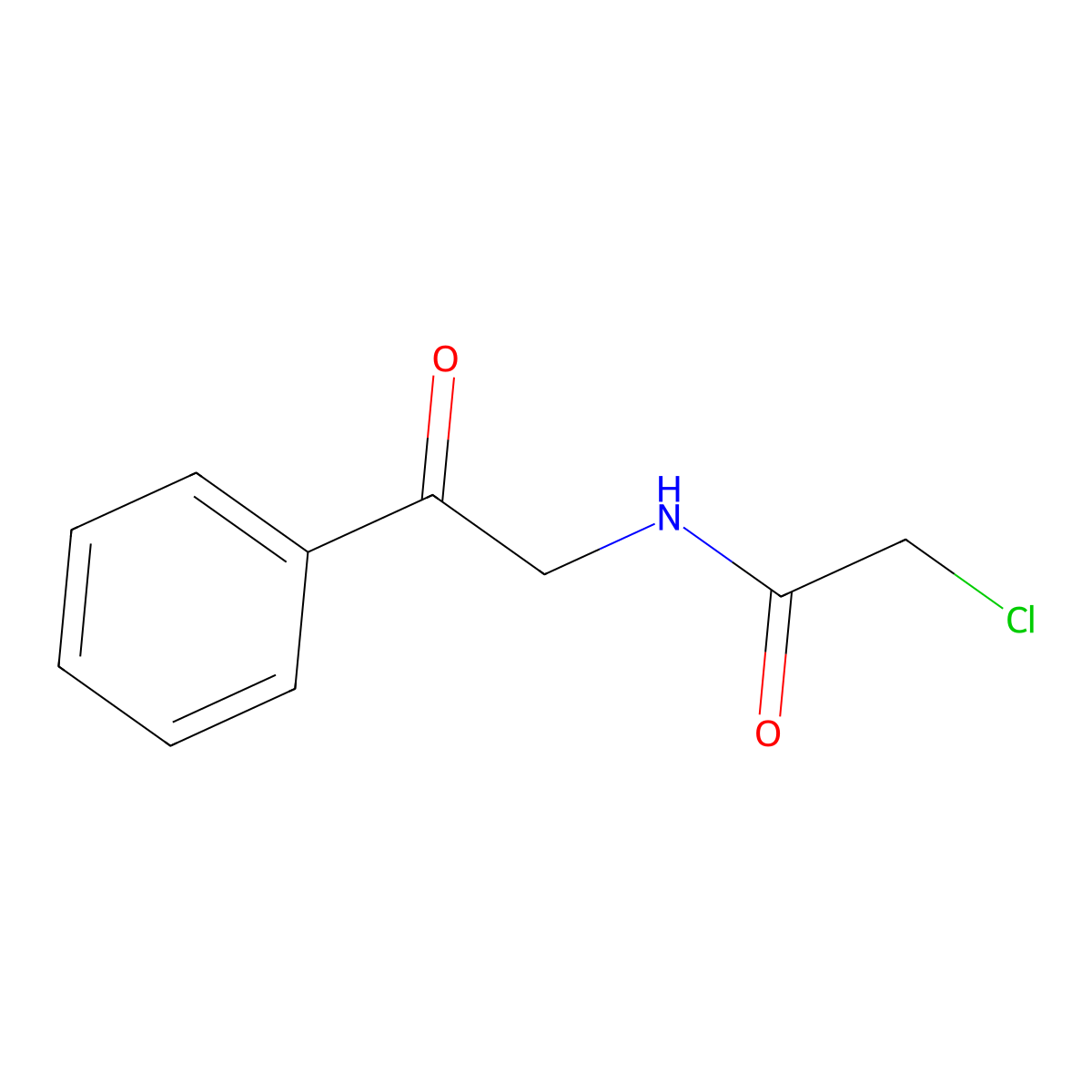 2-chloro-N-(2-oxo-2-phenylethyl)acetamide molecular structure, CAS 65385-18-4