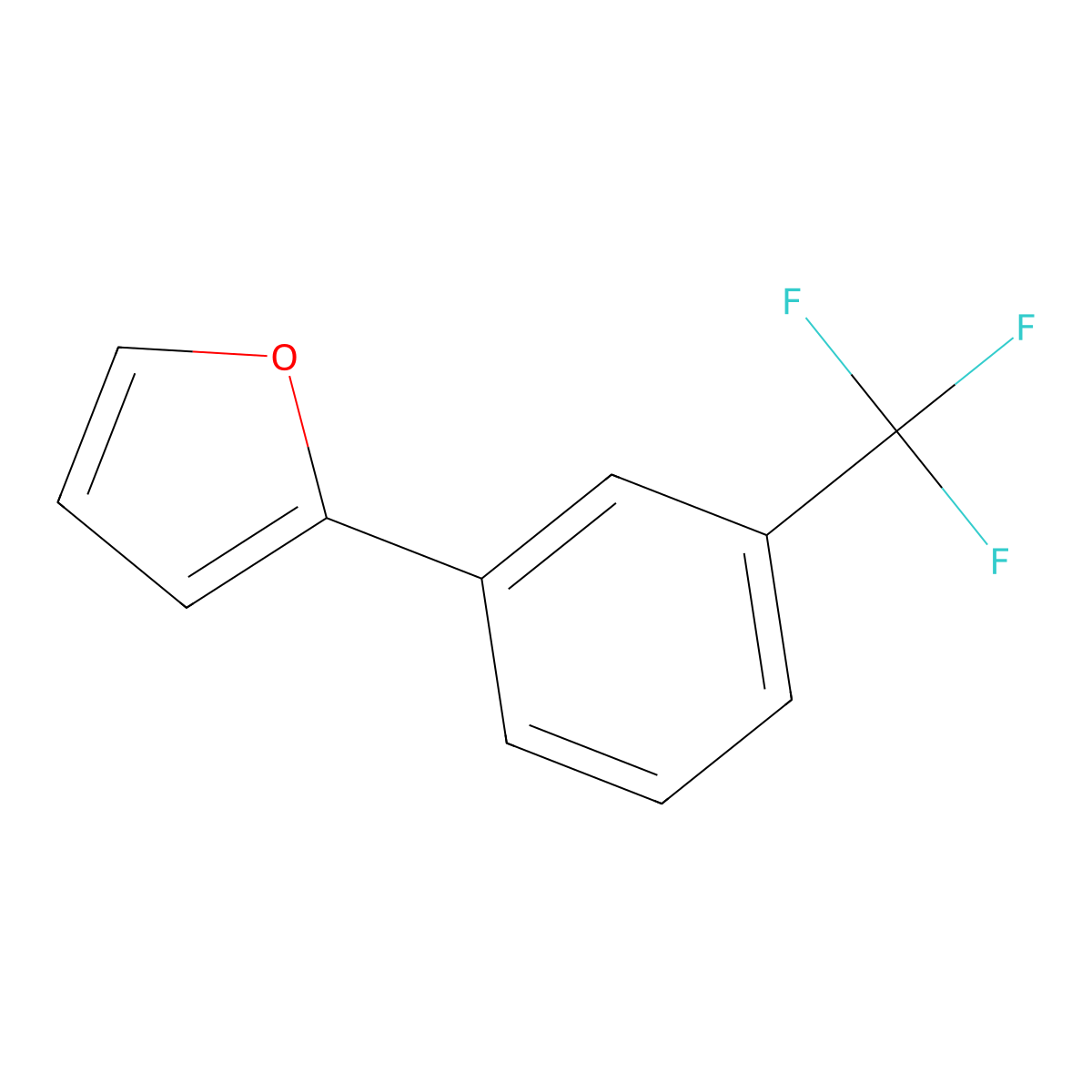 2-(3-Trifluoromethylphenyl)-furan molecular structure, CAS 65385-41-3