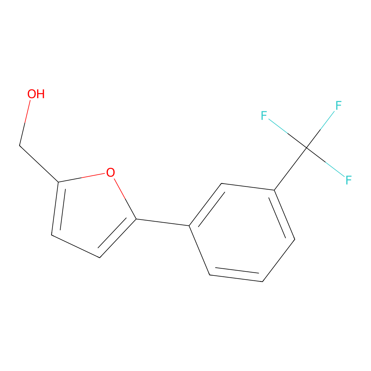 {5-[3-(Trifluoromethyl)phenyl]furan-2-yl}methanol molecular structure, CAS 65385-42-4