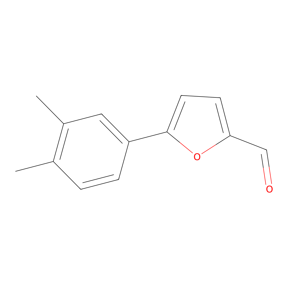 5-(3,4-Dimethylphenyl)furan-2-carbaldehyde molecular structure, CAS 65385-74-2