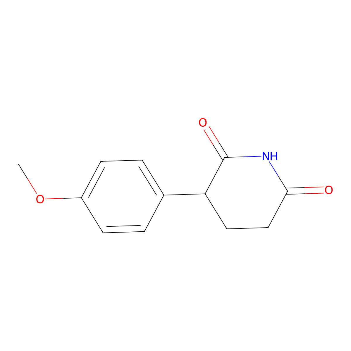 3-(4-Methoxyphenyl)piperidine-2,6-dione molecular structure, CAS 65387-86-2