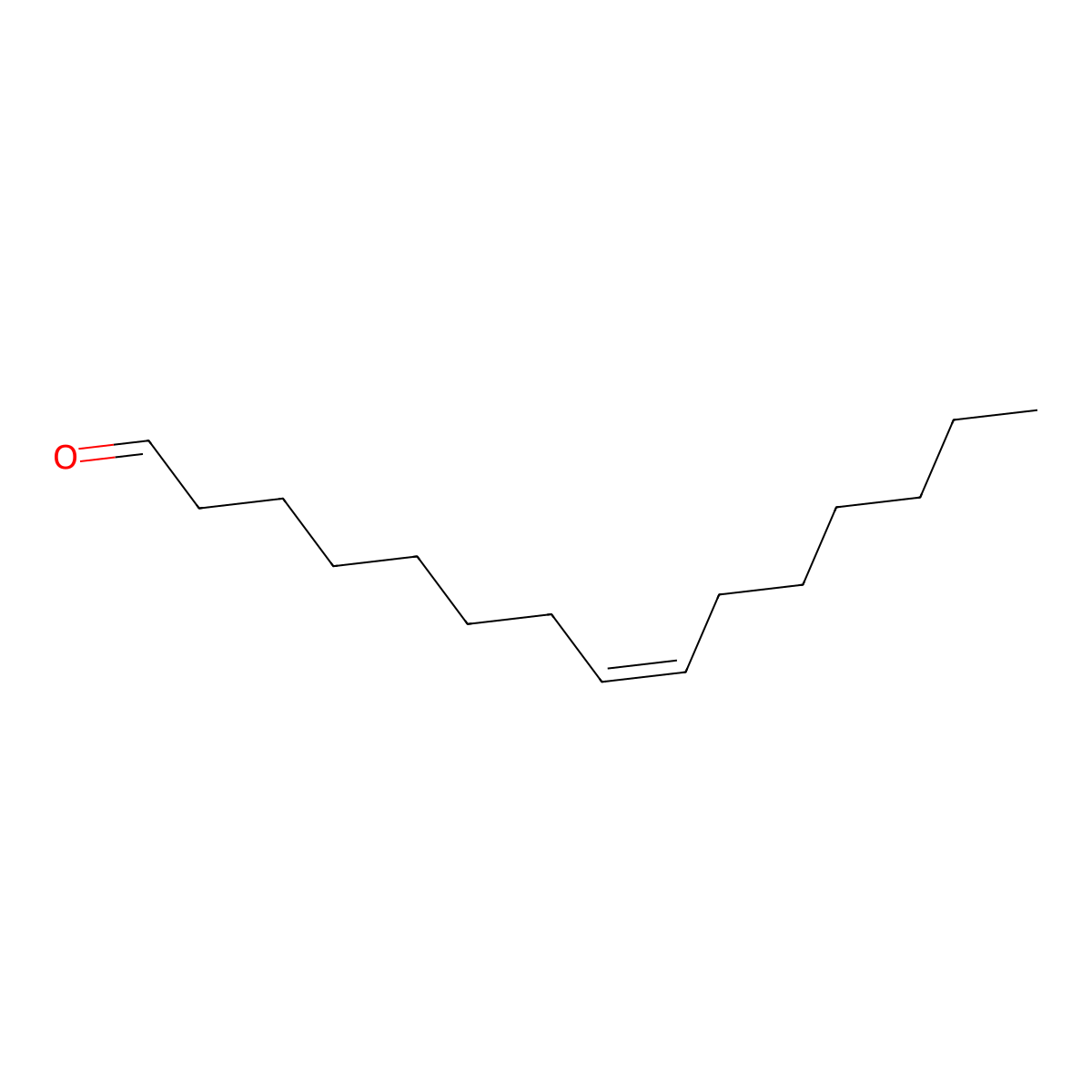 (Z)-8-Pentadecenal molecular structure, CAS 65398-36-9