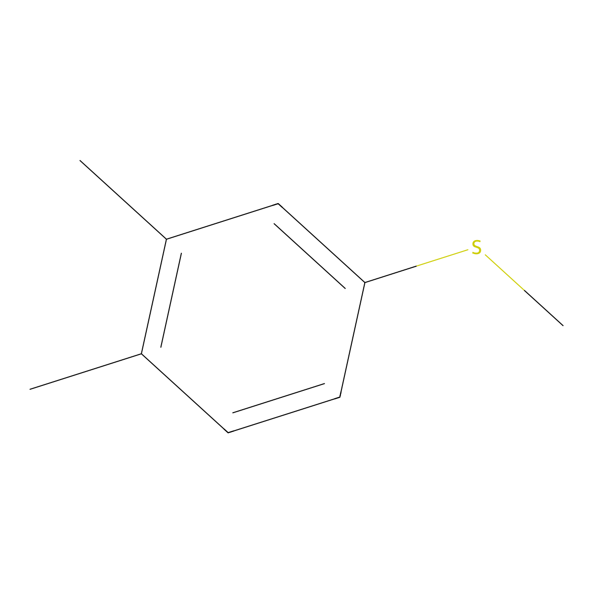 3,4-Dimethylthioanisole molecular structure, CAS 65398-69-8