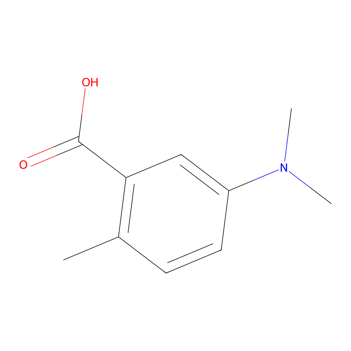 5-(Dimethylamino)-2-methylbenzoic acid molecular structure, CAS 65399-11-3