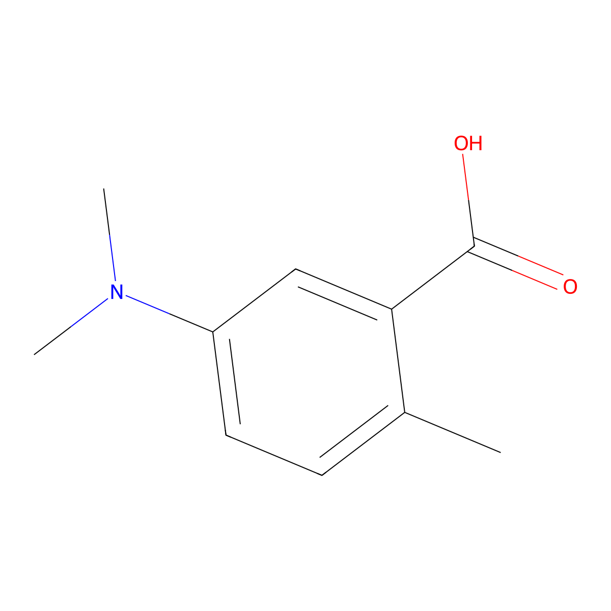 5-(Dimethylamino)-2-methylbenzoic acid molecular structure, CAS 65399-11-3