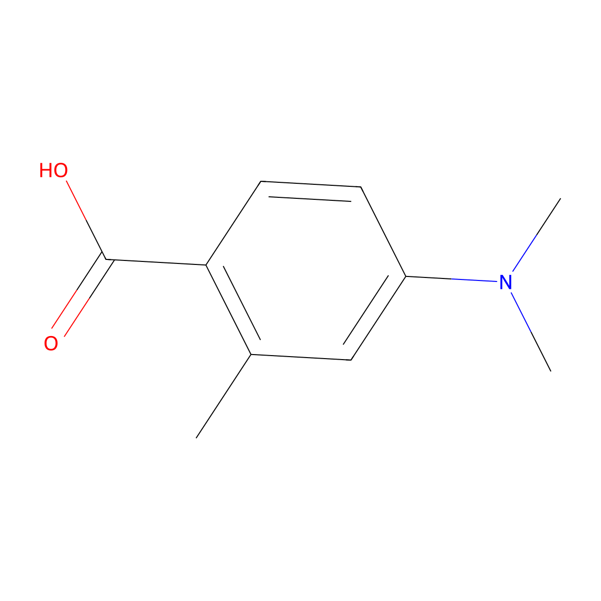 4-(Dimethylamino)-2-methylbenzoic acid molecular structure, CAS 65399-14-6