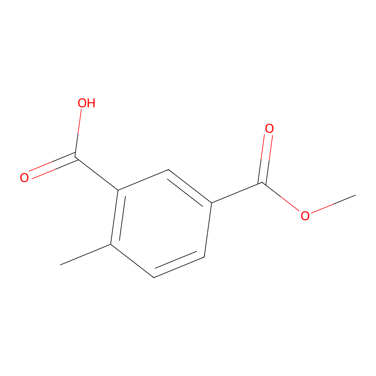 5-(Methoxycarbonyl)-2-methylbenzoic acid molecular structure, CAS 65399-17-9