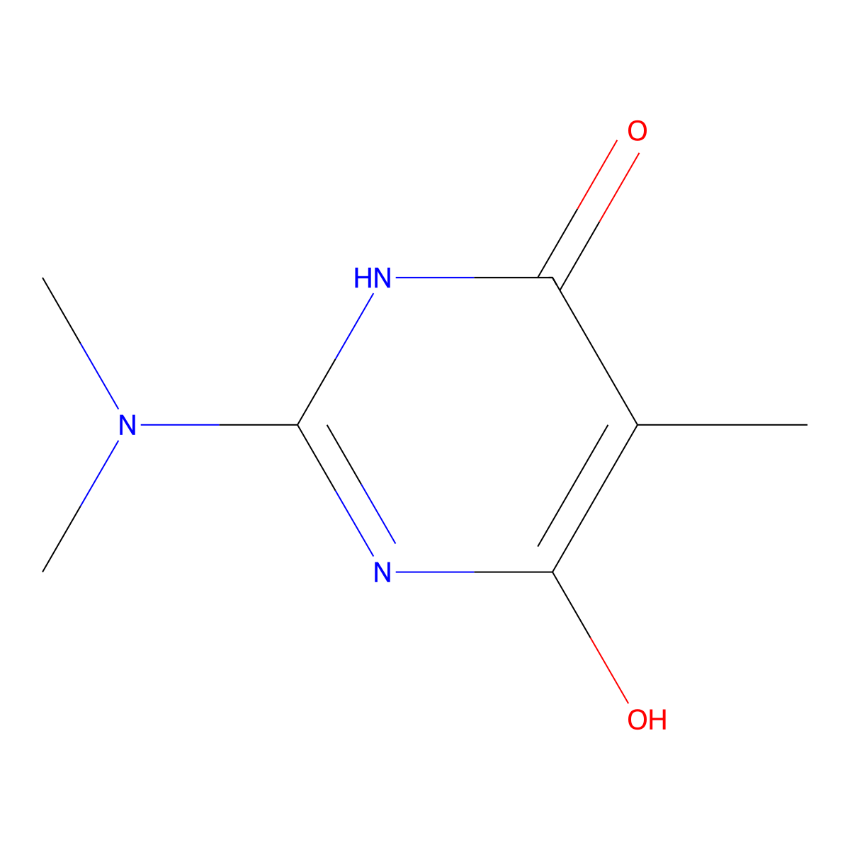 2-(Dimethylamino)-5-methylpyrimidine-4,6-diol molecular structure, CAS 65399-50-0