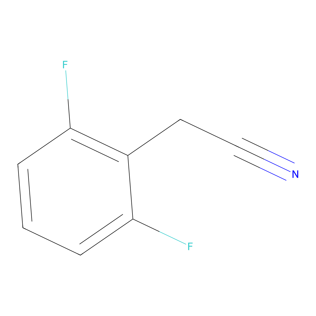 (2,6-Difluorophenyl)acetonitrile molecular structure, CAS 654-01-3