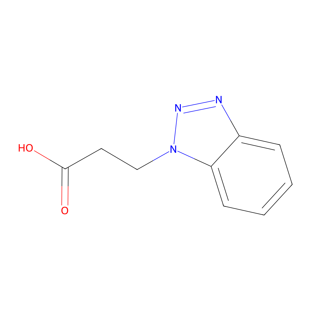 1H-Benzotriazole-1-propanoic acid molecular structure, CAS 654-15-9