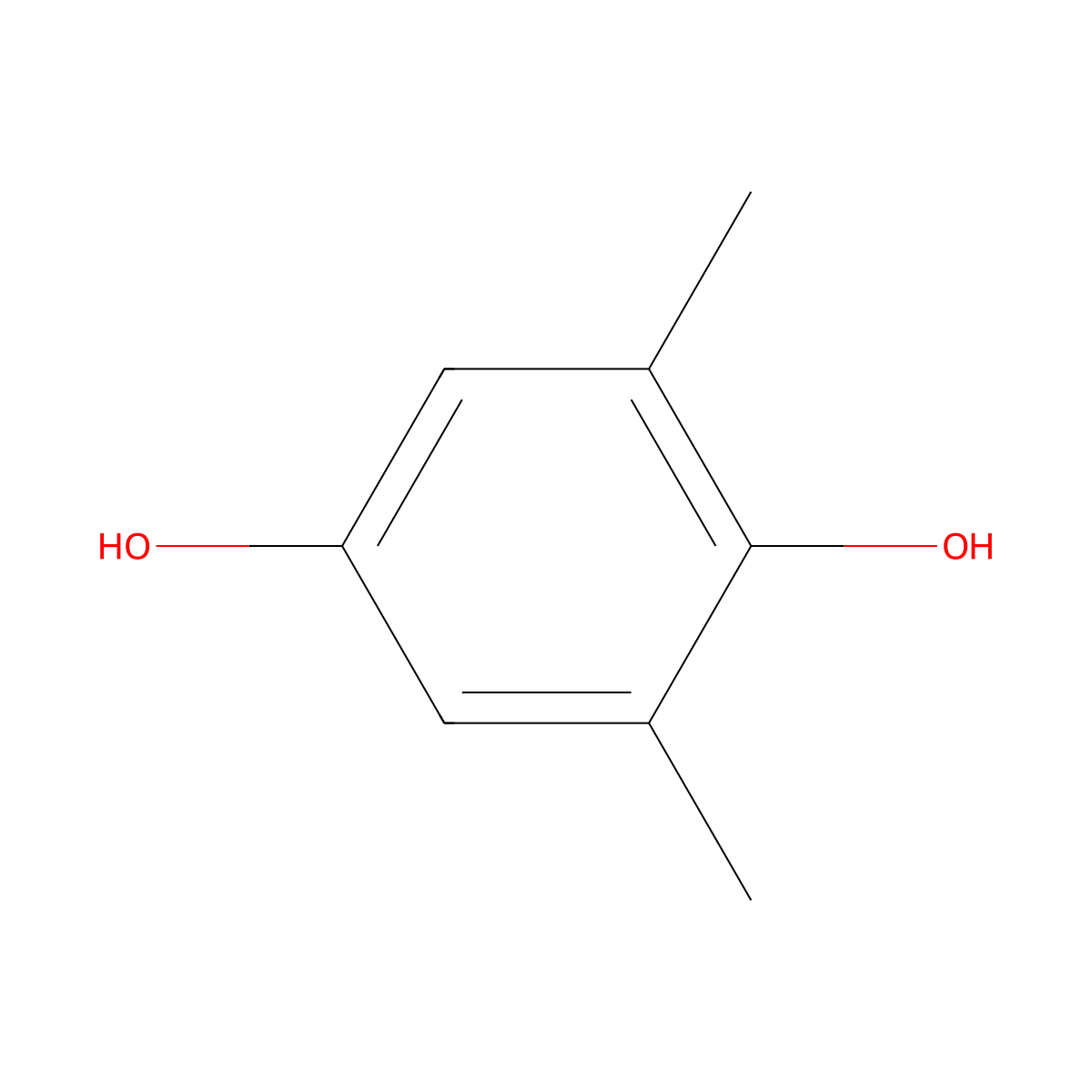 2,6-Dimethylhydroquinone molecular structure, CAS 654-42-2