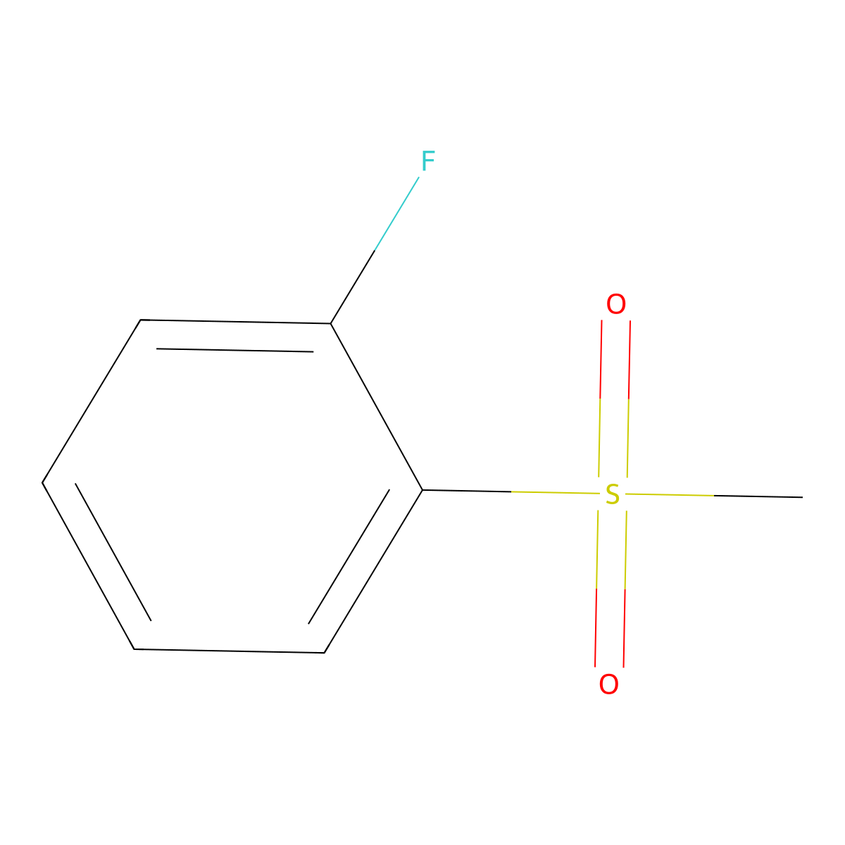 1-Fluoro-2-methanesulfonylbenzene molecular structure, CAS 654-47-7