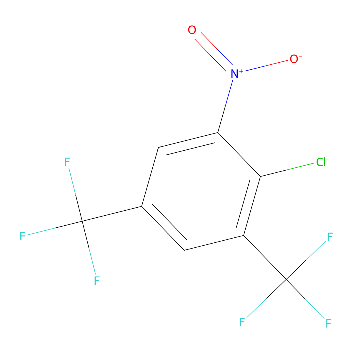 2-Chloro-1-nitro-3,5-bis(trifluoromethyl)benzene molecular structure, CAS 654-55-7