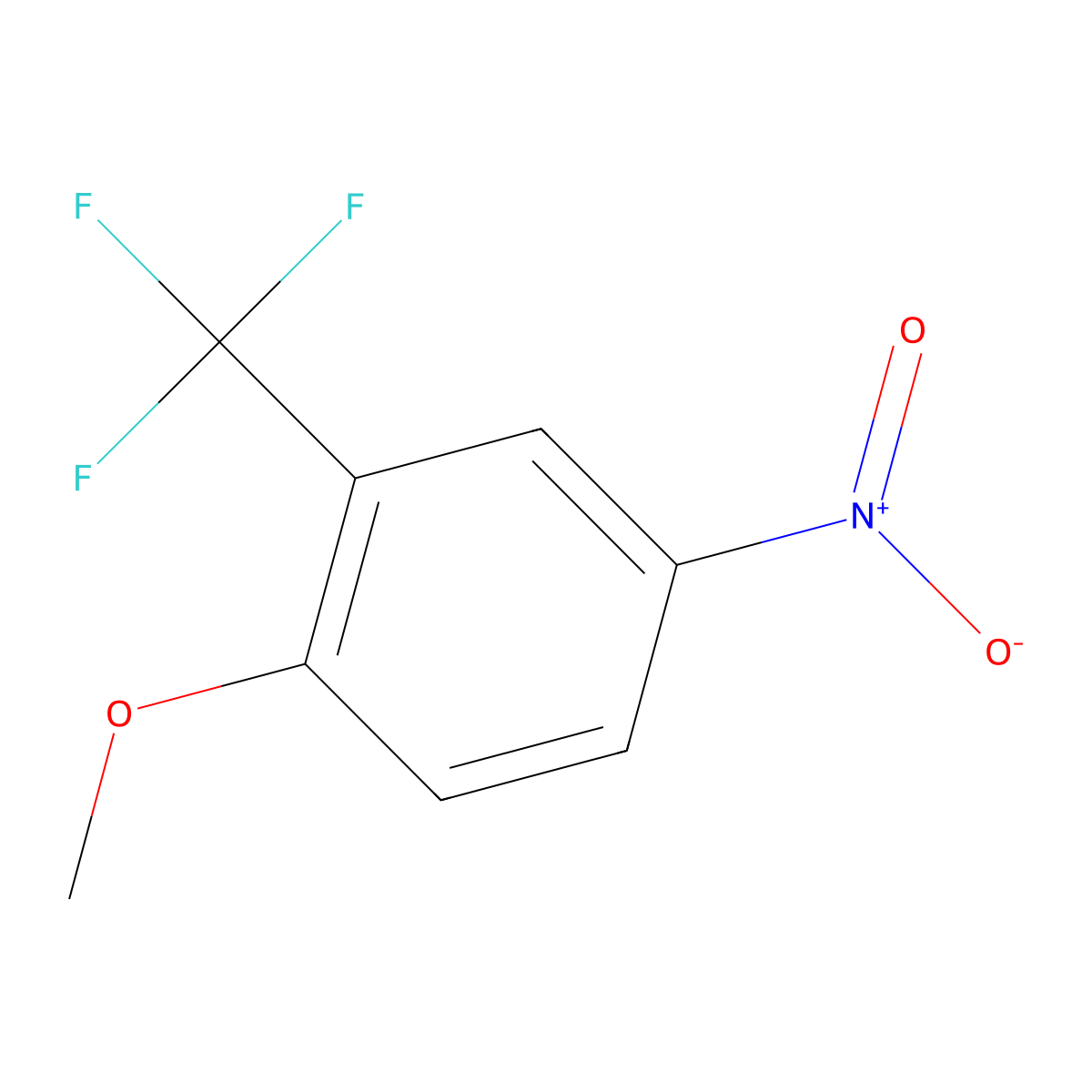 4-Nitro-2-(trifluoromethyl)anisole molecular structure, CAS 654-76-2